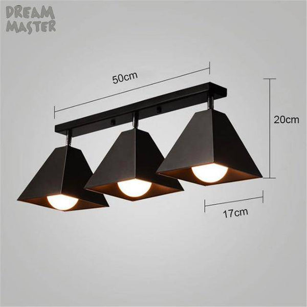 Suspension LED design en métal avec abat-jours industriels multiples