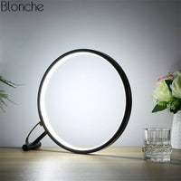 Lampe LED Circulaire Noire Design