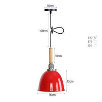 Suspension LED rétro en métal