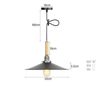 Suspension LED rétro en métal