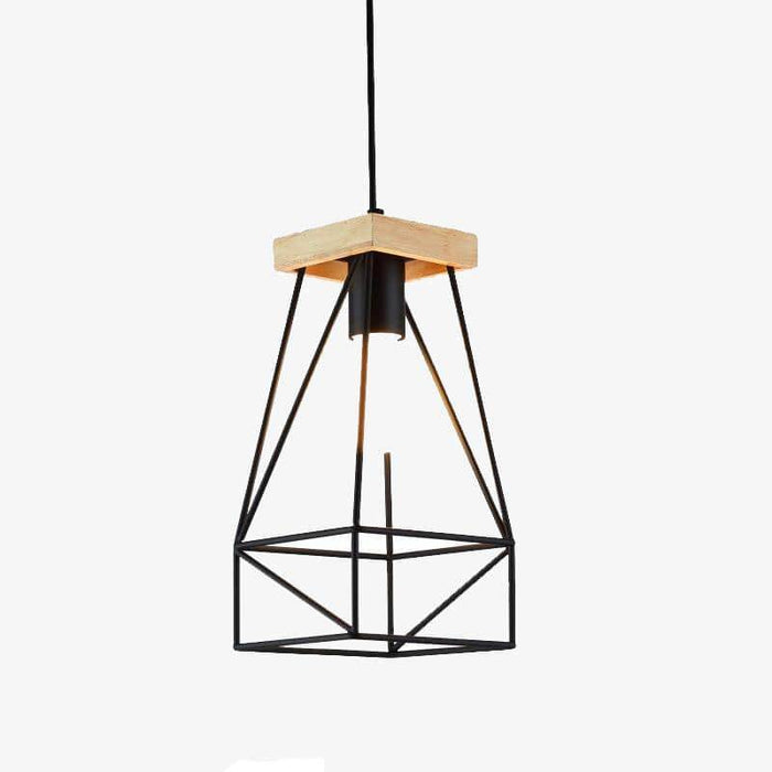Suspension LED Cage Métal Scandinave Colorée