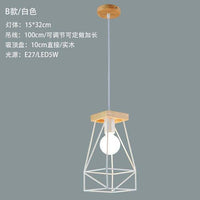 Suspension LED Cage Métal Scandinave Colorée