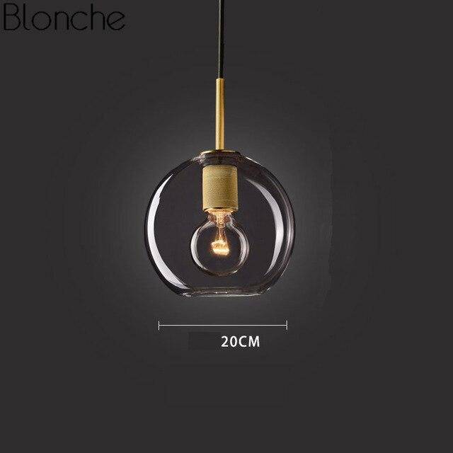 Suspension LED verre Loft Industriel