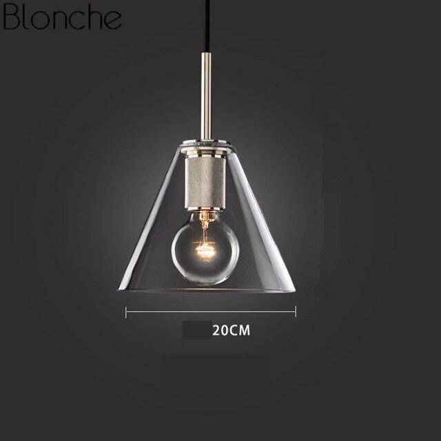 Suspension LED verre Loft Industriel