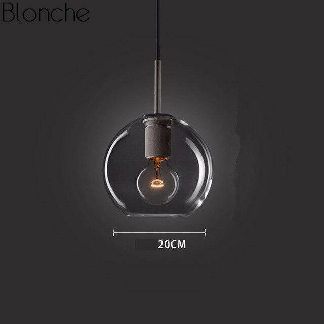 Suspension LED verre Loft Industriel