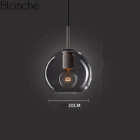 Suspension LED verre Loft Industriel