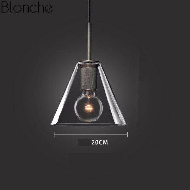 Suspension LED verre Loft Industriel