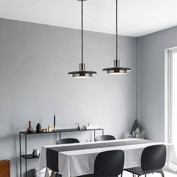 Luxury: Suspension LED Disque Chromé
