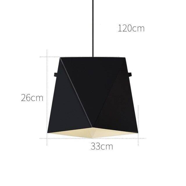 Suspension LED design en métal coloré géométrique