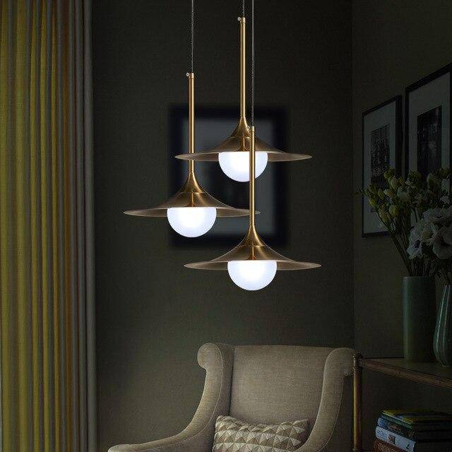 Suspension LED dorée au design moderne - Vigour