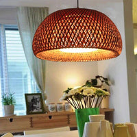 Suspension LED Rattan Globe