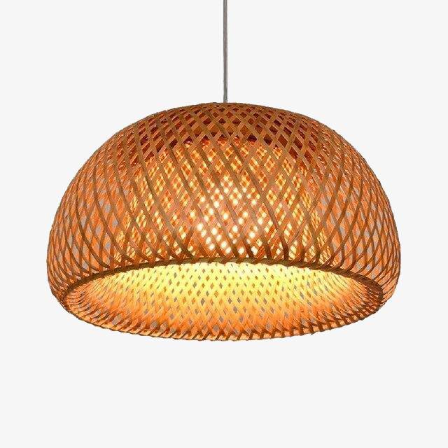 Suspension LED Rattan Globe