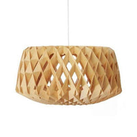 Suspension LED Cage en Bois Scandinave