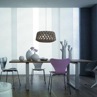 Suspension LED Cage en Bois Scandinave