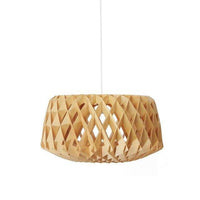 Suspension LED Cage en Bois Scandinave