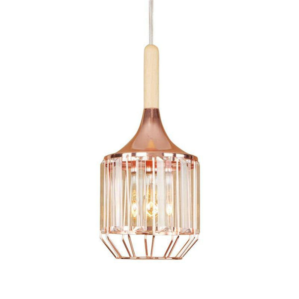 Suspension rétro LED "Rose Gold Cystal"