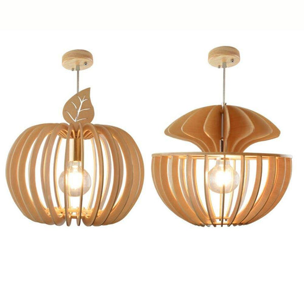 Suspension LED en bois style Ouovo