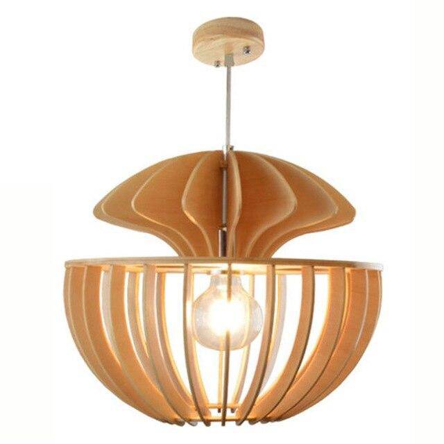 Suspension LED en bois style Ouovo