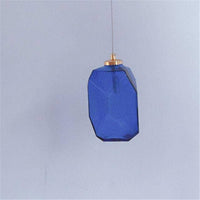 Suspension LED en verre cristal coloré Luxury