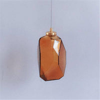 Suspension LED en verre cristal coloré Luxury