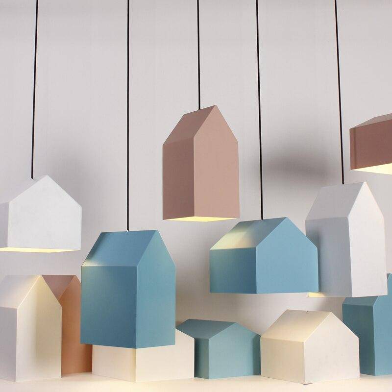 Suspension LED Colorée en Aluminium pour la Maison