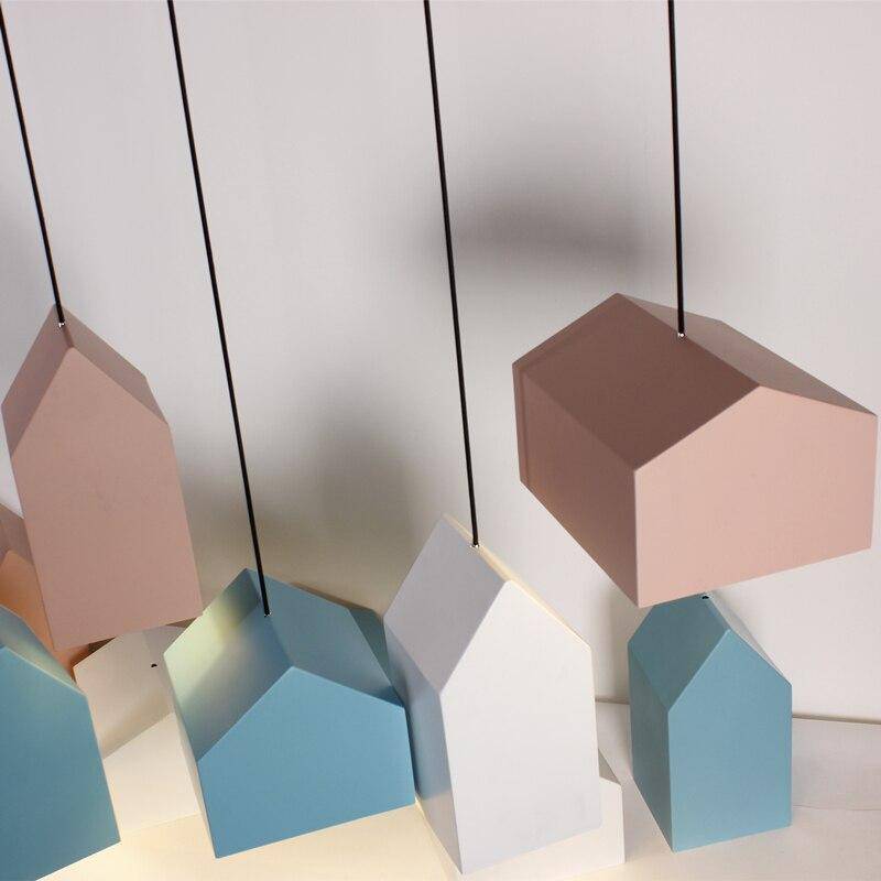 Suspension LED Colorée en Aluminium pour la Maison