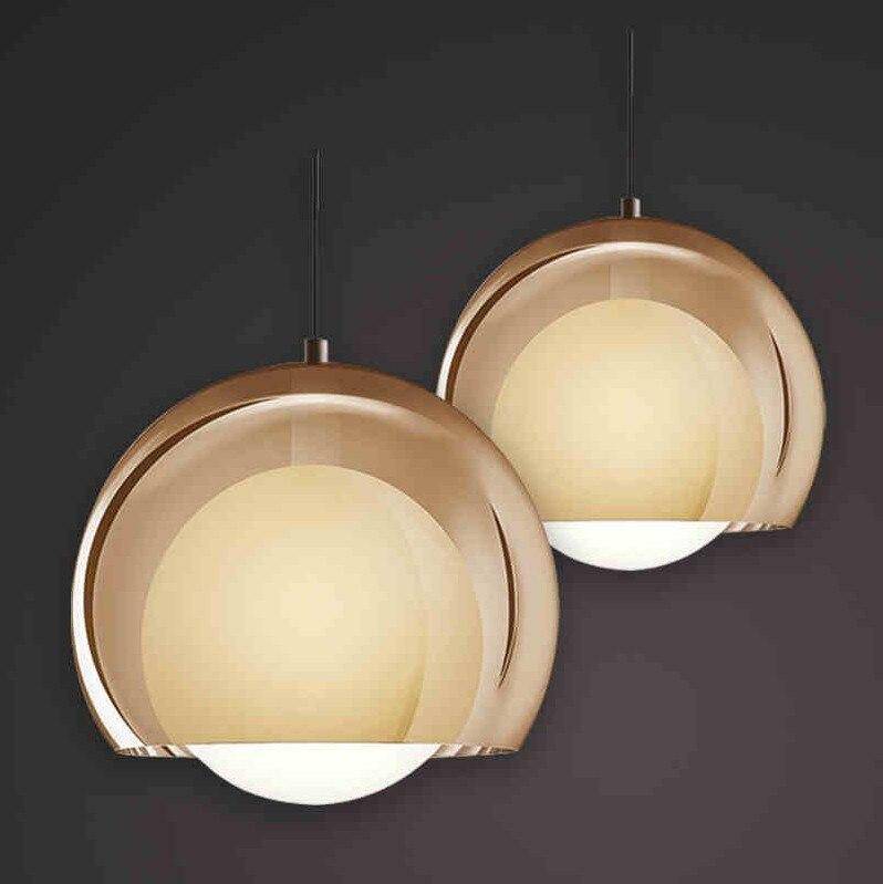 Suspension Moon en LED avec abat-jour métallique