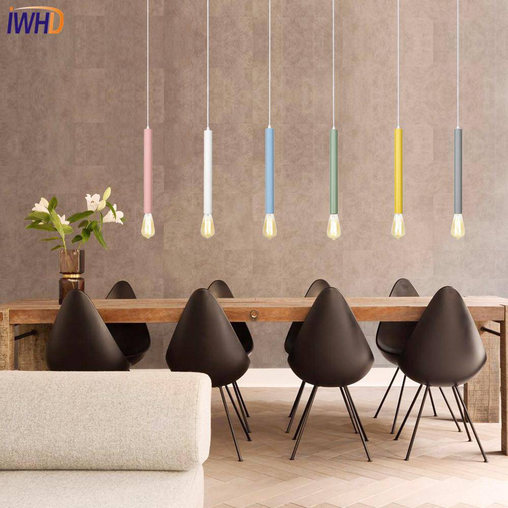 Suspension LED cylindre colorée: style unique