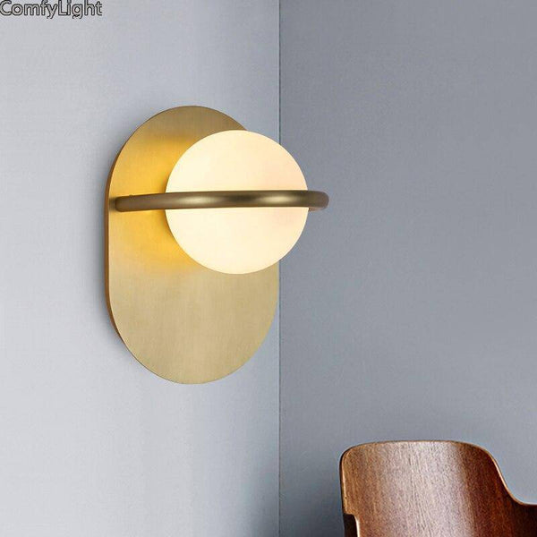 Applique murale LED Luxury, base arrondie en aluminium