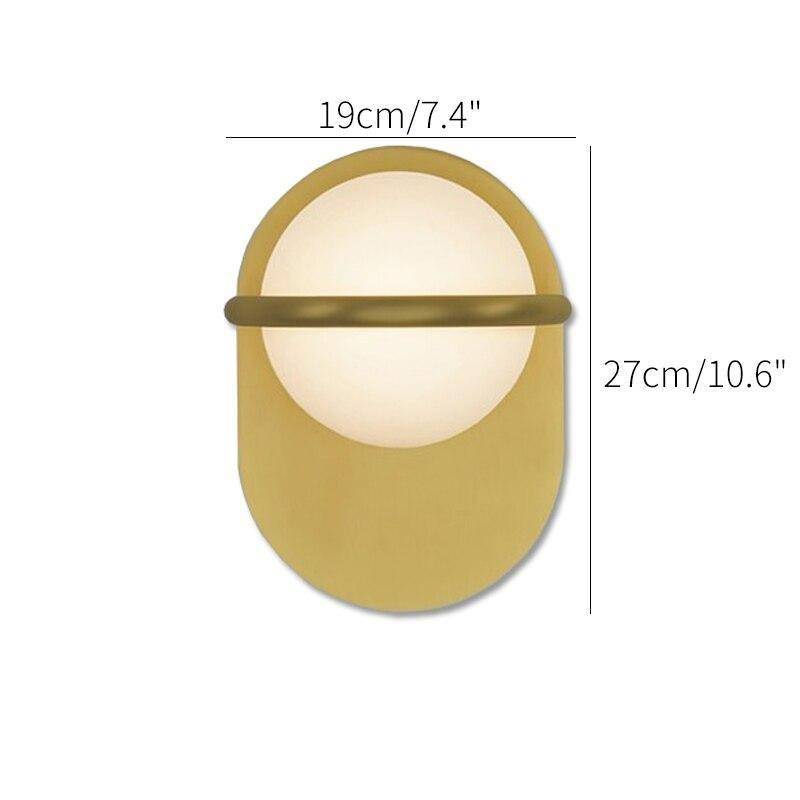 Applique murale LED Luxury, base arrondie en aluminium