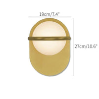 Applique murale LED Luxury, base arrondie en aluminium
