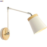 Applique murale design métal et bois, bras articulé à LED