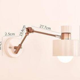 Applique murale design métal et bois, bras articulé à LED