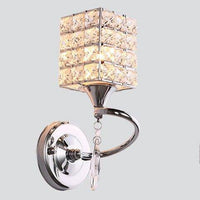 Applique murale rétro à LED en métal et verre cristal