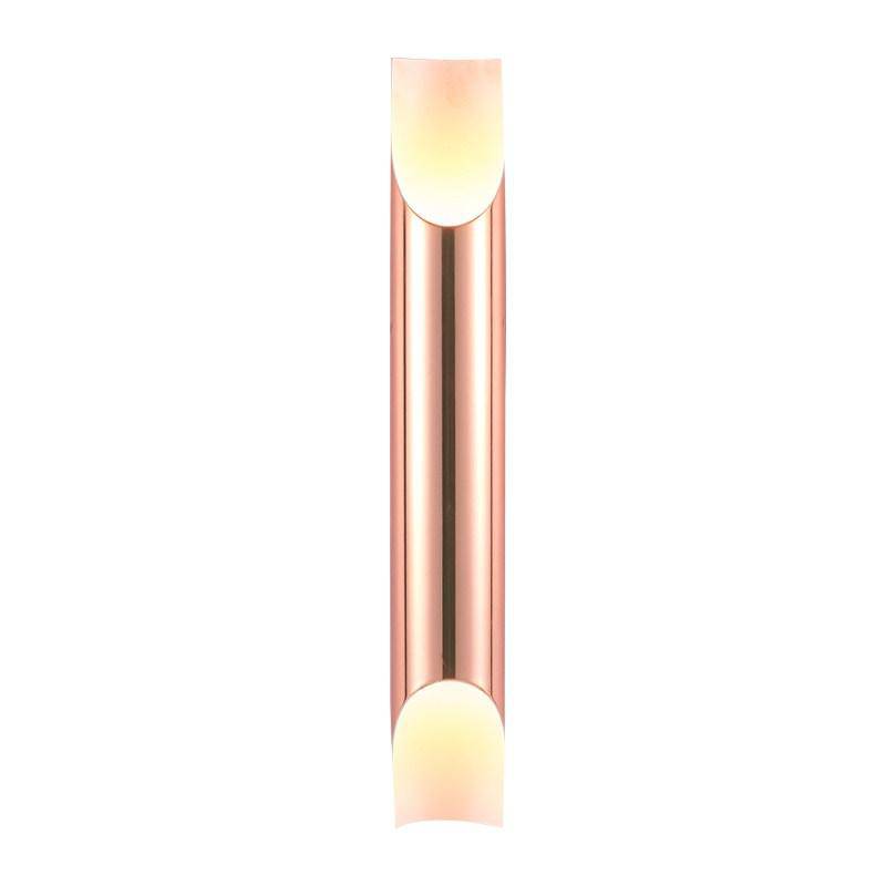 Applique murale LED rose gold cylindre ouvert