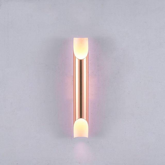 Applique murale LED rose gold cylindre ouvert