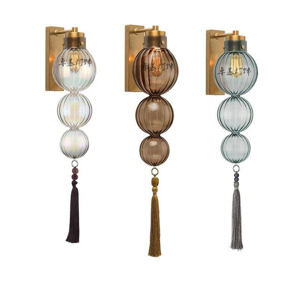 Applique murale rétro LED Asia Boules Verre