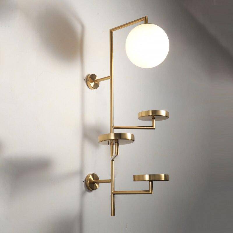 Applique murale design LED "Golden Discs"