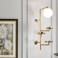 Applique murale design LED "Golden Discs"