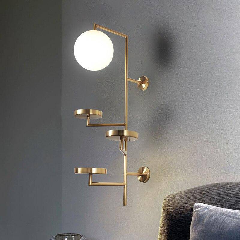 Applique murale design LED "Golden Discs"