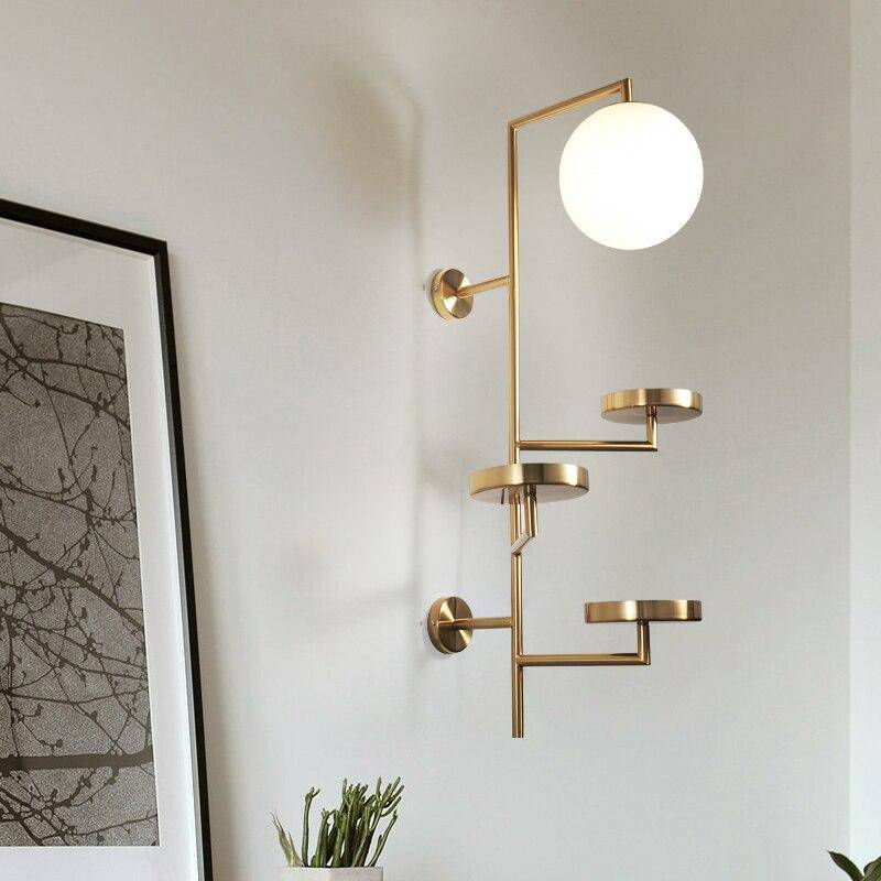 Applique murale design LED "Golden Discs"