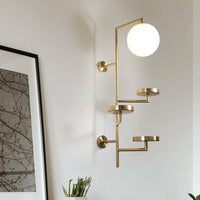 Applique murale design LED "Golden Discs"