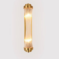 Applique murale LED doré avec élégante lampe en verre