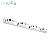 Applique murale LED chromée pour miroir