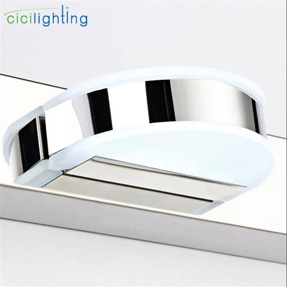 Applique murale LED chromée pour miroir