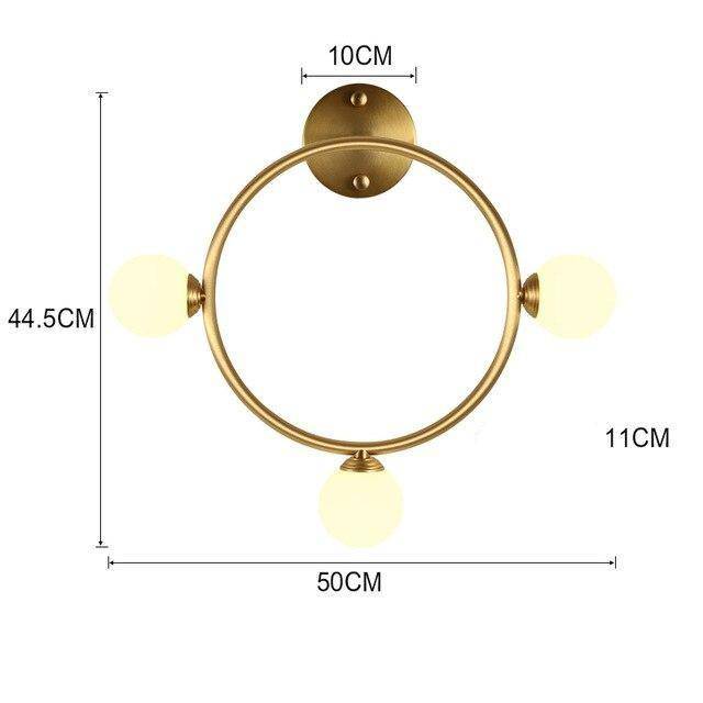 Applique murale LED dorée "Lumière Éclatante"