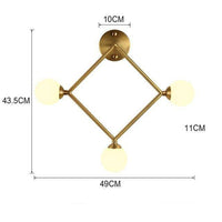 Applique murale LED dorée "Lumière Éclatante"