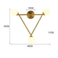 Applique murale LED dorée "Lumière Éclatante"