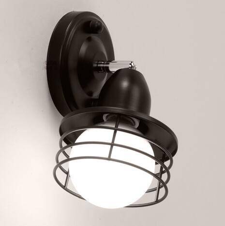 Applique murale LED extérieur en métal style cage