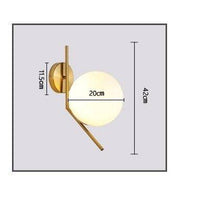 Applique murale LED dorée Nordic